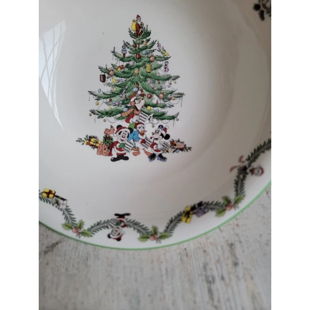 Spode Disney bowl Mickey mouse Xmas home decor figure Donald goofy‎